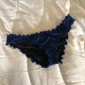 Victoria’s Secret Ruffle Cheeky Navy Bottom